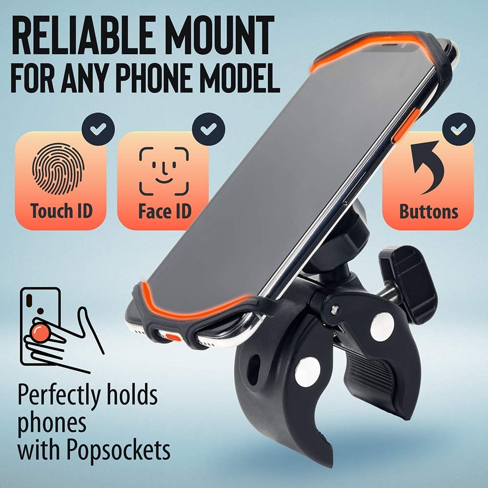 Bicycle and Motorcycle Phone Mount — Secure Handlebar Holder