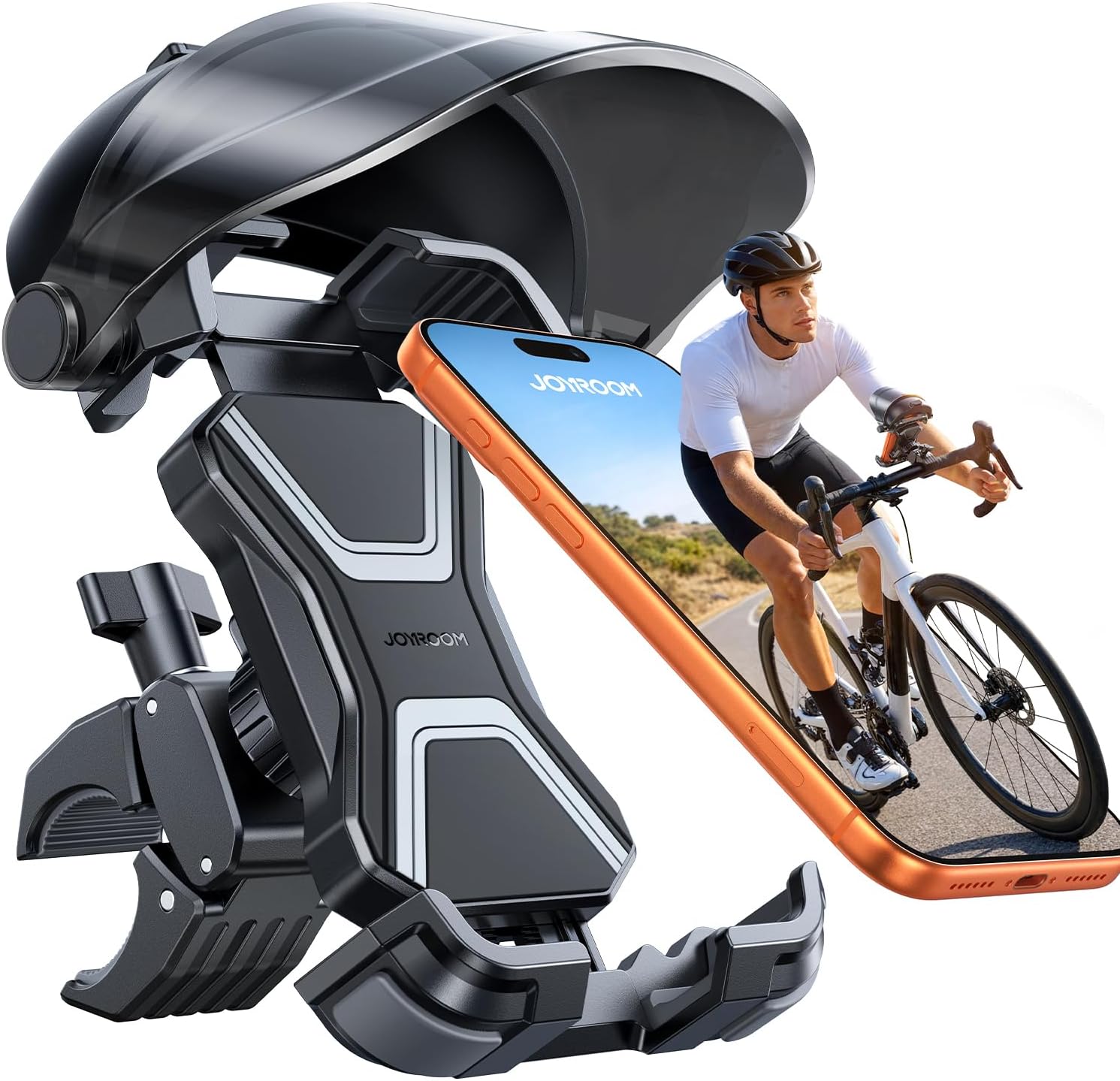Handlebar Phone Holder with Silicone Protection — Anti-Glare Fit