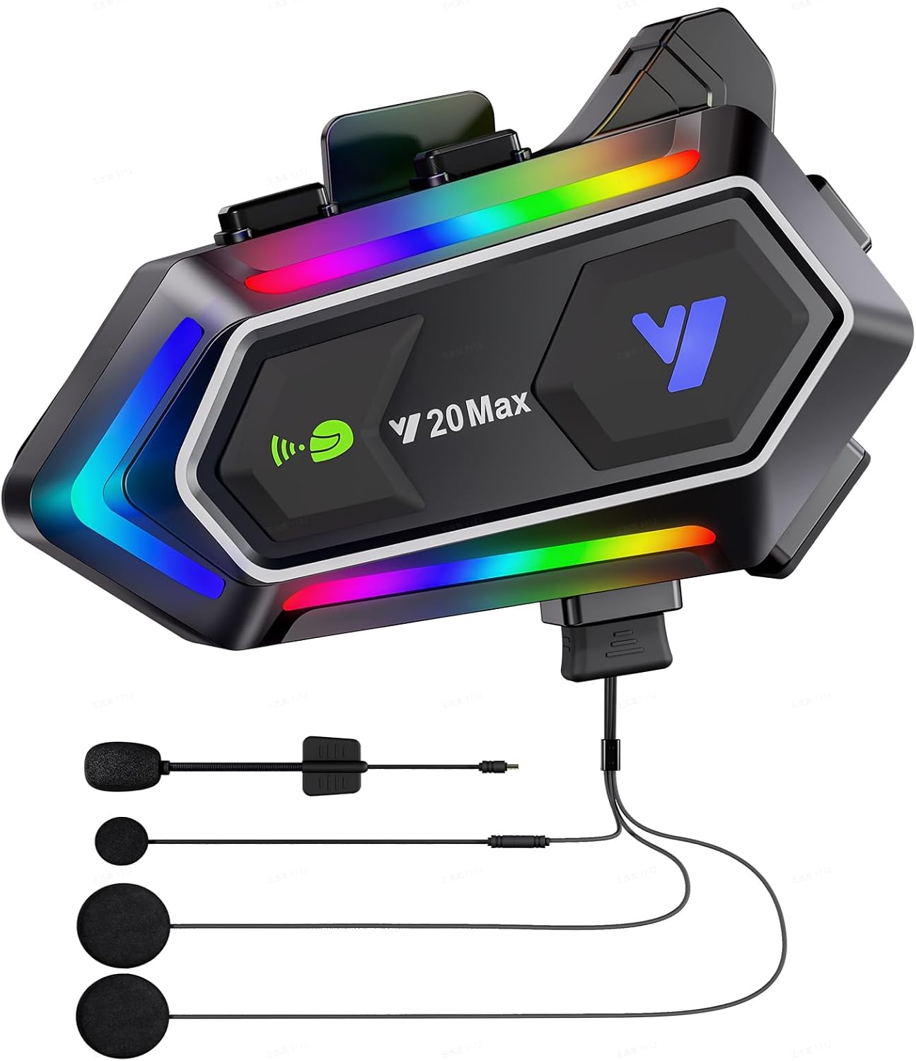 Motorcycle Bluetooth Intercom Headset — Two-Way with Noise Cancellation