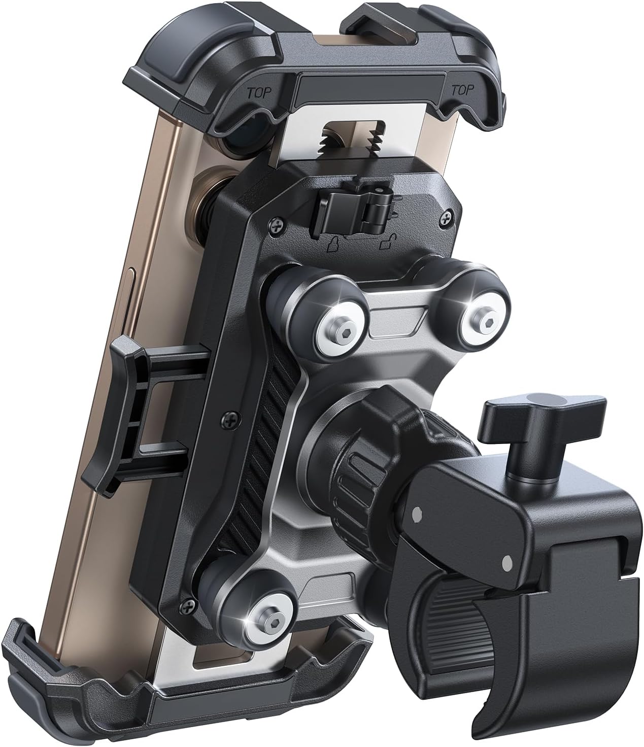 Motorcycle Phone Mount with Dual Vibration Dampeners