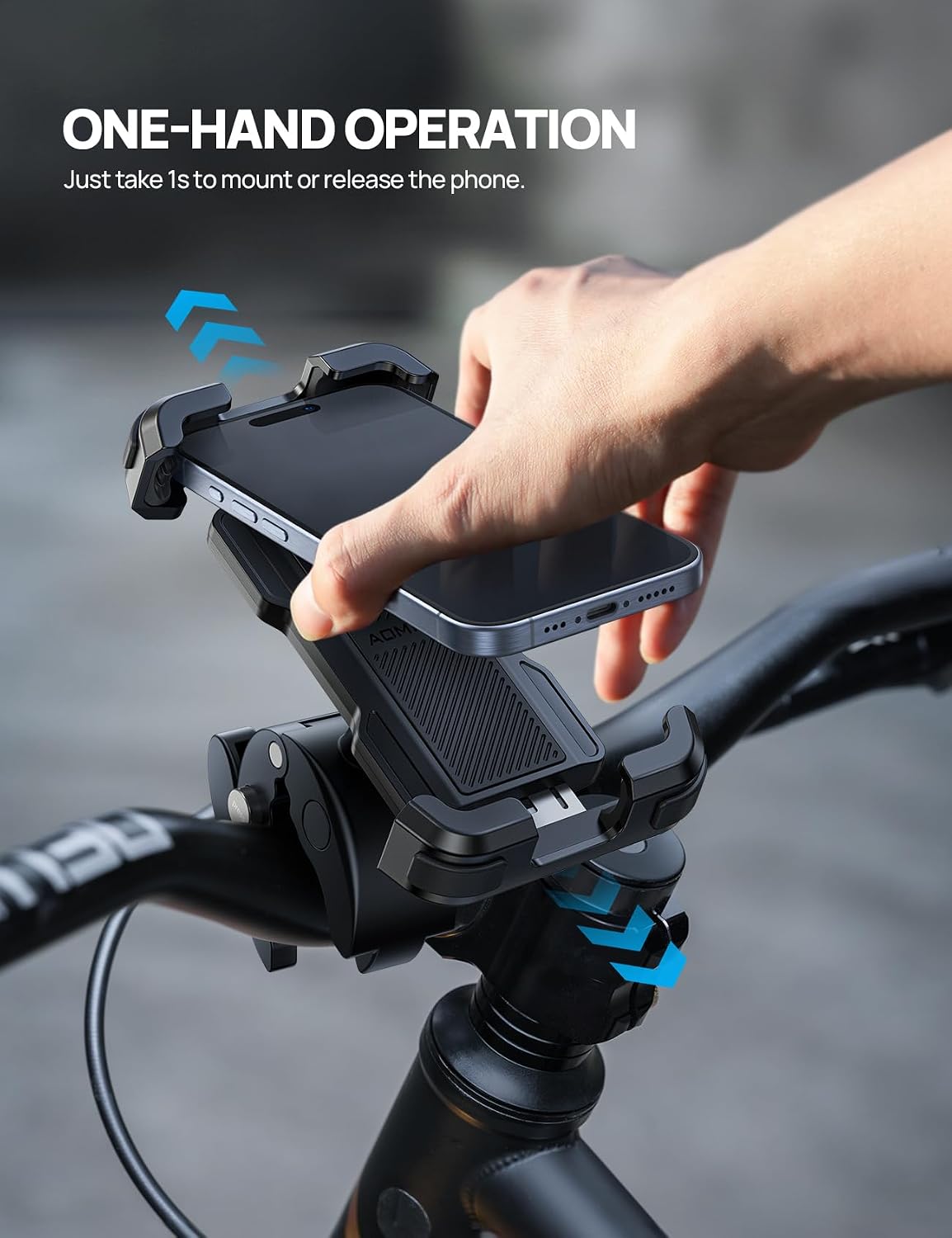 Quick Release Handlebar Phone Mount with Clamp