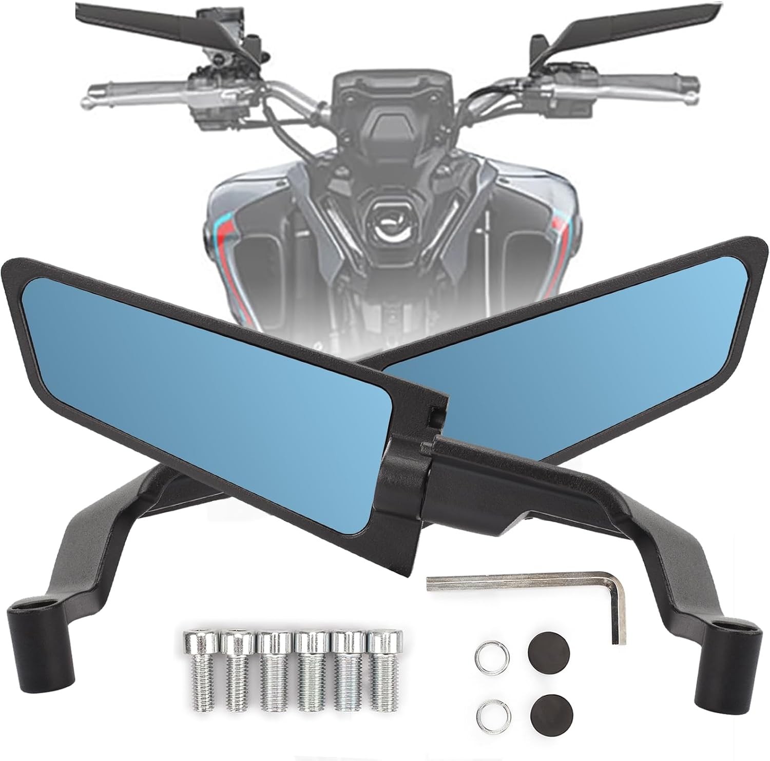 Wind Wing Side Rearview Mirrors — Anti-Glare, Adjustable Pair